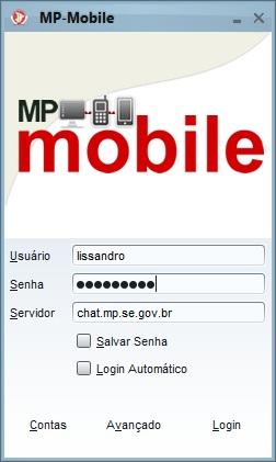 MP-MOBILE - INTERFACE Imagens da tela inicial