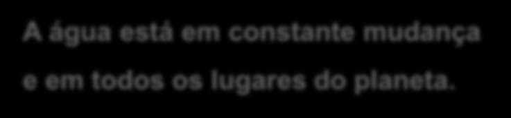 Você sabia que a água está sempre se renovando? Nossa que legal!