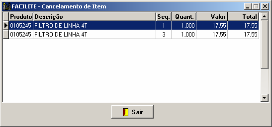 informar o CPF ou CNPJ, deixe o campo em branco e tecle <Enter> para sair e continuar a venda. A partir do segundo item vendido, não será mais solicitado.