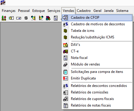 Selecione o Relatório de Inventário e clique executar; Imposte os dados (data, identificação da empresa etc.) e clique em Executar.