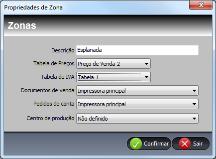 7 c) Criar Zona: Com a janela de Zonas aberta (Img.5), clique no botão Adicionar, para abrir a janela de nova Zona. Img.