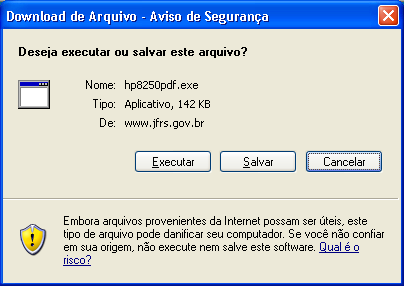 Figura 3 Executar o módulo de atualização do Scanner da HP 8250.