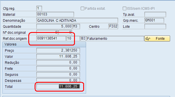 Em dados da conta, verifique a condição de pagamento Entre no Item e de um duplo clique: Verifique o