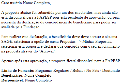 Leia com atenção essas informações! Concordando com elas, clique em.