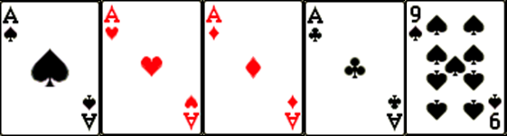 Caso haja empate, a sequência mais alta no topo ganha. Na Figura 5, a mão é uma sequência de Rei à 9 de copas. Figura 5 Straight Flush Fonte: imageshack.us (2014), adaptado pelo autor.