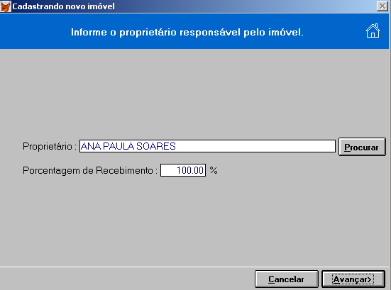 e) O sistema também solicitará informações do (s) favorecido(s), proceda da mesma maneira do (s) proprietário (s) secundário(s). Esta informação é imprescindível para o cálculo o IRRF.