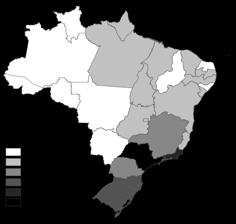 Concentração de empresas e patentes de Biotecnologia USPTO São Paulo e Minas Gerais concentram a maior parte das empresas de biotecnologia do país, tanto que há também maior geração de patentes,