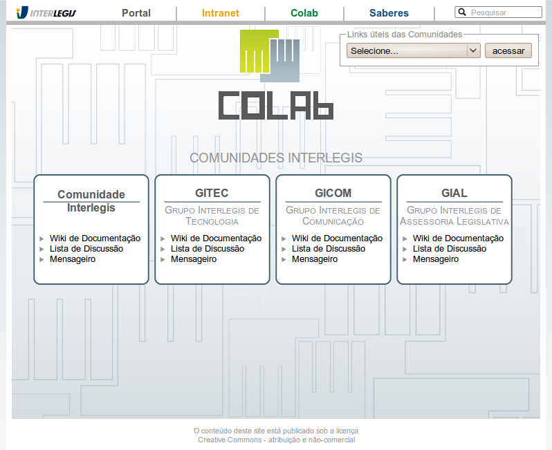 Portal Colaborativo colab.interlegis.gov.