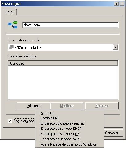 R E C U R S O S A D I C I O N A I S Acessibilidade do domínio Windows altera o status do domínio