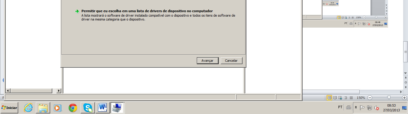 Projeto e Desenvolvimento PÁGINA: 10 2.4 Colocaremos a unidade onde se encontra o driver do dispositivo conforme a sua arquitetura 32 ou 64 bits Avançar.