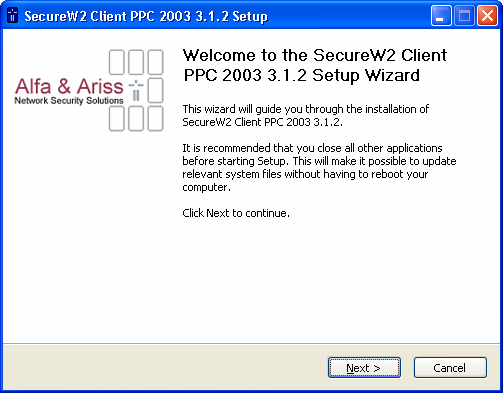 Descarregar o software para SecureW2 para o seu computador pessoal: http://www.securew2.com/uk/download Versão 3.1.2 (Versão OpenSource - Free) - http://www.securew2.com/uk/download/securew2_ppc2003_312.
