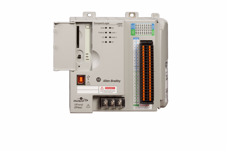 Controladores CompactLogix Controladores CompactLogix 5370 L2 com Compact I/O Embutido O controlador CompactLogix 5370 L2 vem com: uma fonte de alimentação incorporada 24 Vcc.