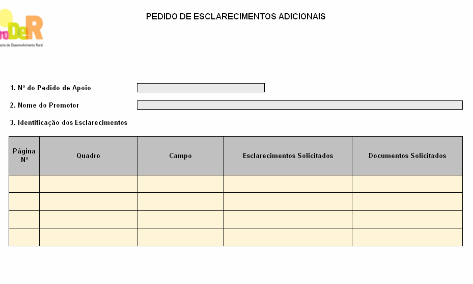 Durante o procedimento de análise, o técnico analista poderá solicitar esclarecimentos/elementos adicionais ao promotor.