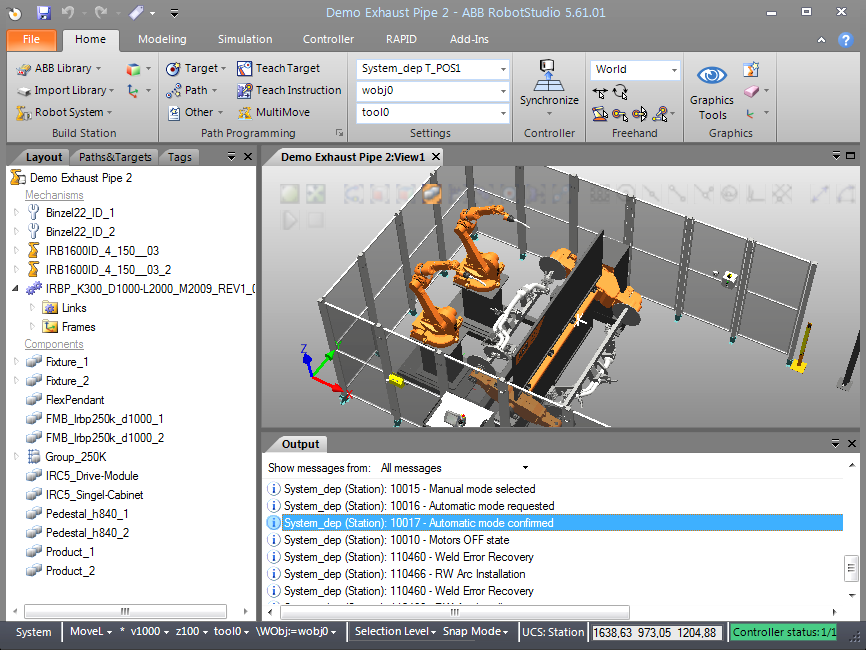 BRR110 Software de aplicação RobotStudio 5.60 Objetivo do curso O objetivo deste treinamento tem seu enfoque na programação Off-line de robôs ABB irc5, bem como a simulação de estações robotizadas.