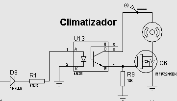 R1 = I U13 I R1 = = = 5,95mA V CC V CE V R9 = 0 V 12 V 5 V = V R9 V R9 = 7 V I R9 = = = 0,7mA Figura 25 - Circuito