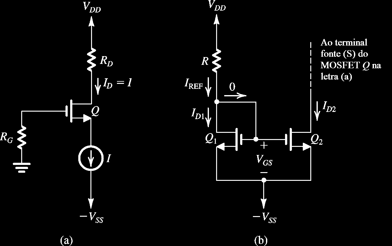 Polarização com i D constante LKT v DS2 Espelho de Corrente Obs.