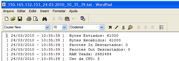 Treinamento GTMDA - RNP 42 Monitoramento de host Atualmente, o monitoramento remoto de host usando o SNMP se utiliza de seis parâmetros para salvar as informações em um arquivo.