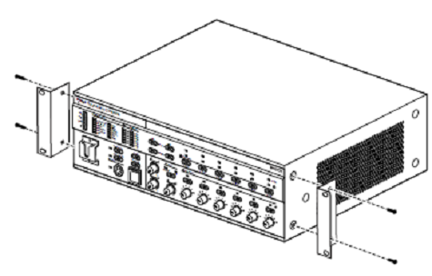 46 pt Instalação Plena 4 4.1 Instalação Controlador de Alarme por Voz O controlador de alarme por voz é adequado para instalação sobre uma mesa ou em bastidor de 19 polegadas.
