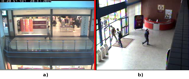 34 Figura 4.1: Vídeos da base de dados. a)quadro de um vídeo da CAVIAR Mall.
