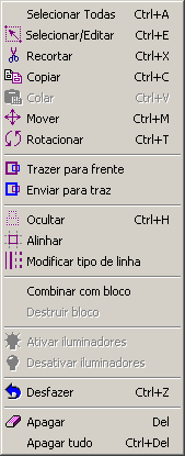 Extensão o cursor é arrastado para linhas virtuais verticais e horizontais passando através dos pontos base dos objetos. O encaixe de Extensão é desabilitado para objetos ocultos.