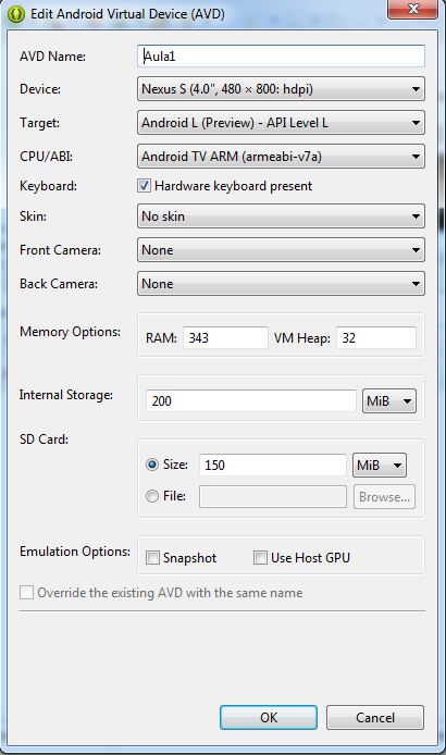 Criando uma máquina virutal Nome da VM.