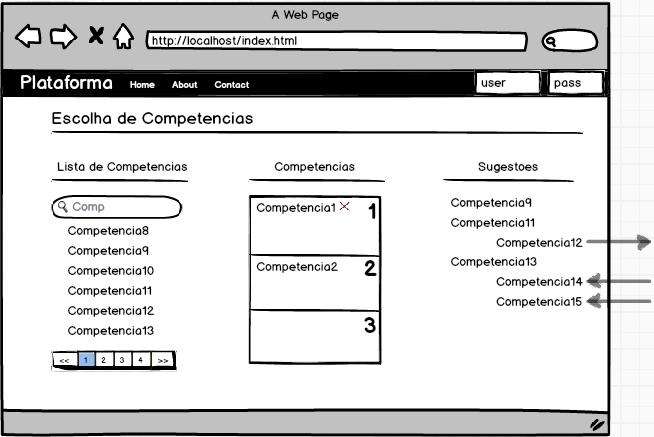 Figura 25 Animação quando existem alterações nas sugestões De modo a abordar os restantes requisitos, é criada uma nova área HTML, que permite que seja abordada a componente de roteamento das