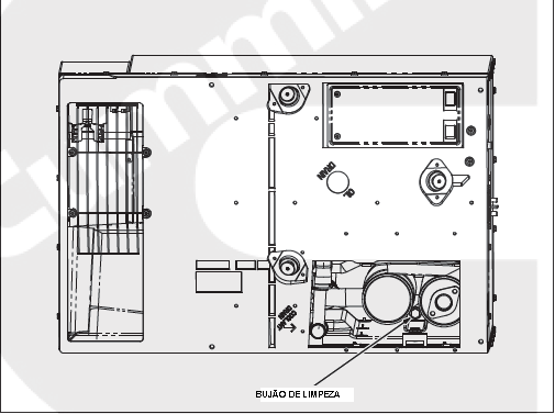 LIMPEZA DO RETENTOR DE FAÍSCAS Consulte na Tabela 3 a limpeza programada do silencioso do retentor de faíscas (que atende os requisitos do Serviço Florestal Americano).