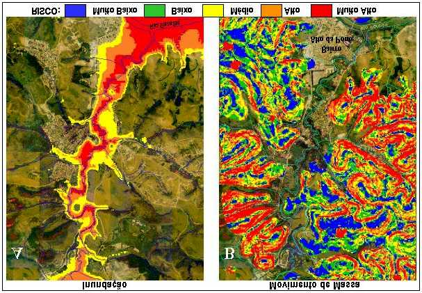 Geoprocessamento em Projetos Ambientais10-11 um geo-campo temático com 05 classes de declividade, produzido por uma operação de fatiamento sobre o geo-campo numérico de declividade; um geo-campo