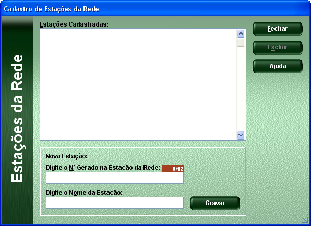 Após a criação do atalho do programa na estação que possui o sistema operacional Windows 98 e ao acessar o programa, será informado que a estação não está cadastrada no servidor, informando, assim, o