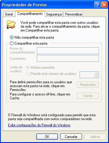 Para efetuar ou alterar o compartilhamento: 1. Abra o Windows Explorer no servidor; 2. Clique com o botão direito do mouse sobre a unidade ou pasta em que o programa foi instalado; 3.