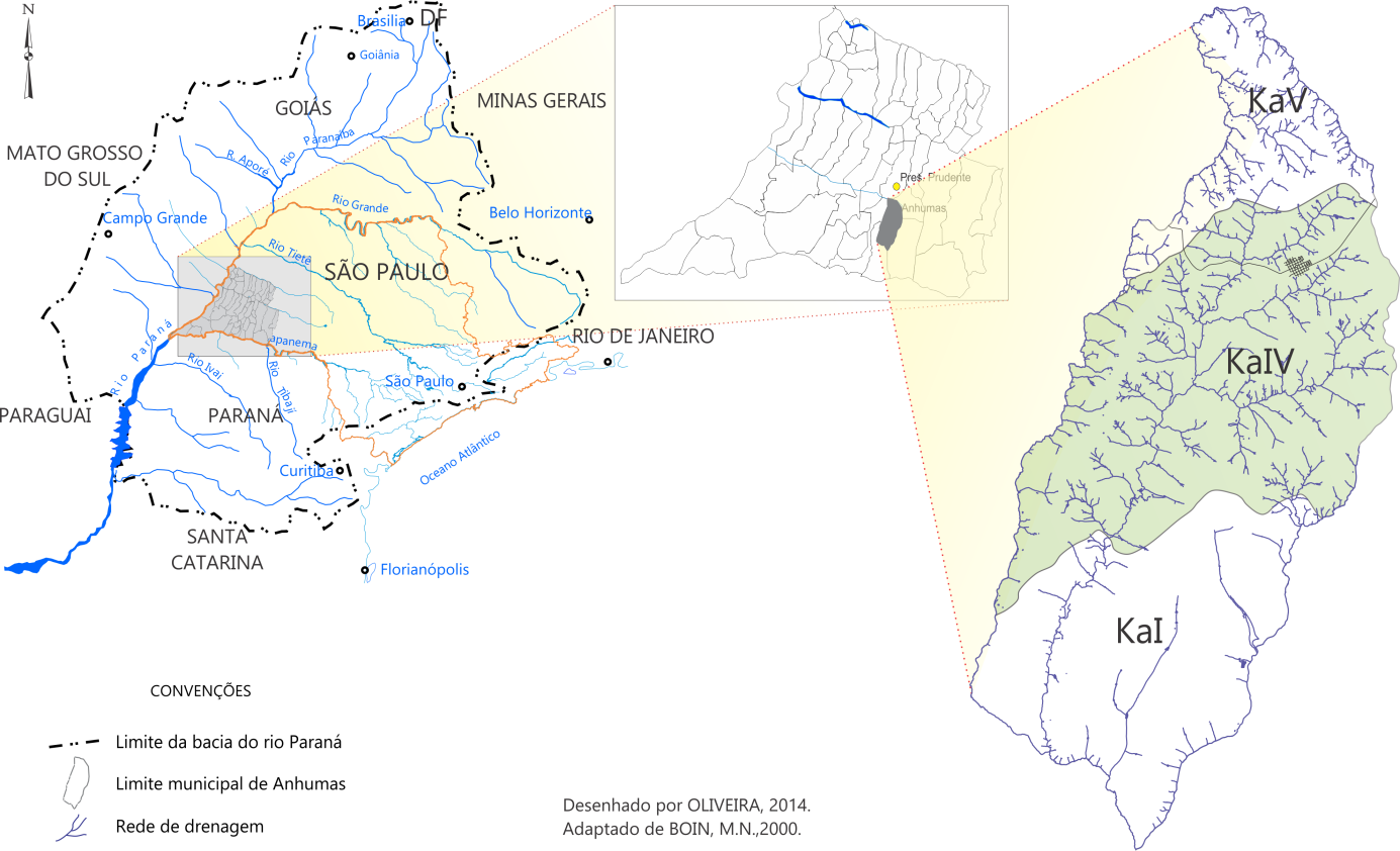 1153 A ÁREA DE ESTUDO O município de Anhumas SP encontra-se localizado próximo à região central da Bacia Sedimentar do Paraná (unidade geotectônica sobre a Plataforma Sul-Americana), onde há a