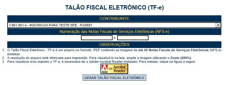 Nota Fiscal de Serviços Eletrônica NFS-e Versão do Manual: 5.7 pág. 115 10.