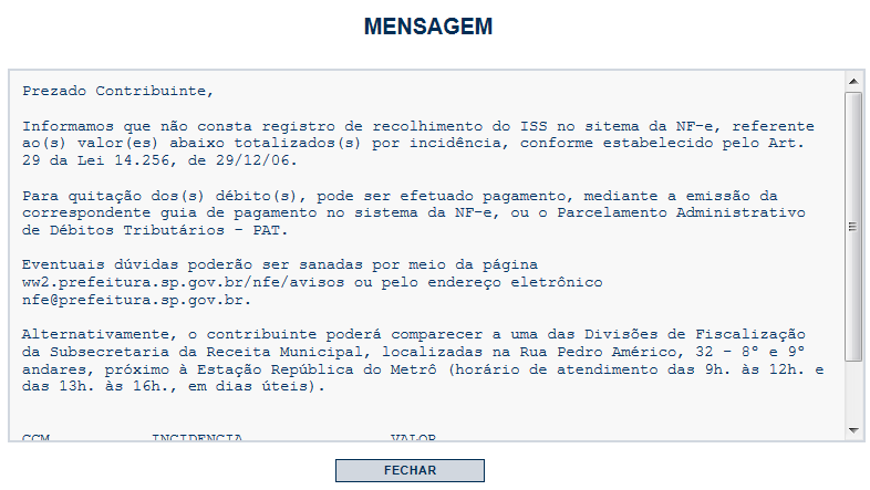 Nota Fiscal de Serviços Eletrônica NFS-e Versão do Manual: 5.7 pág.