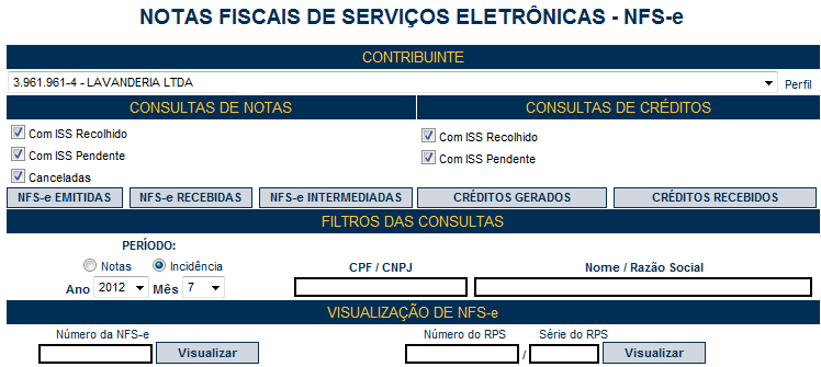 Nota Fiscal de Serviços Eletrônica NFS-e Versão do Manual: 5.7 pág. 98