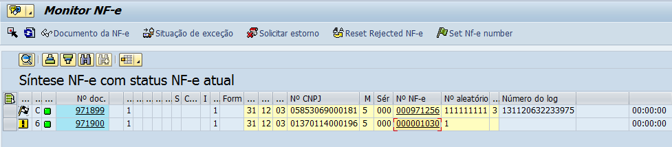 SD.003.080 - Devolução NF-e cliente - Eletrônica (REBE) Transação: J1BNFE Função: Verificar dados de Nota Fiscal eletrônica de devolução.