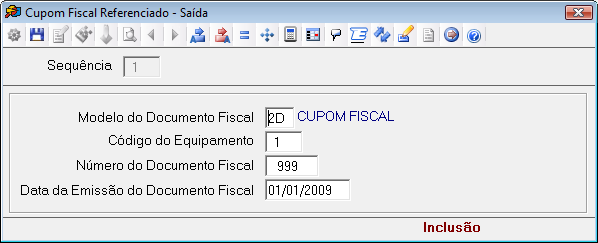 Série do Documento Fiscal: Informar a série do documento fiscal referenciado. Subsérie do Documento Fiscal: Informar a subsérie do documento fiscal referenciado.