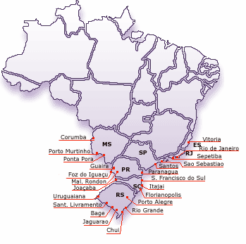 BRASIL: FRONTEIRAS / PORTOS