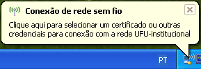 Selecione o botão Conexão de rede sem fio após concluída a configuração.