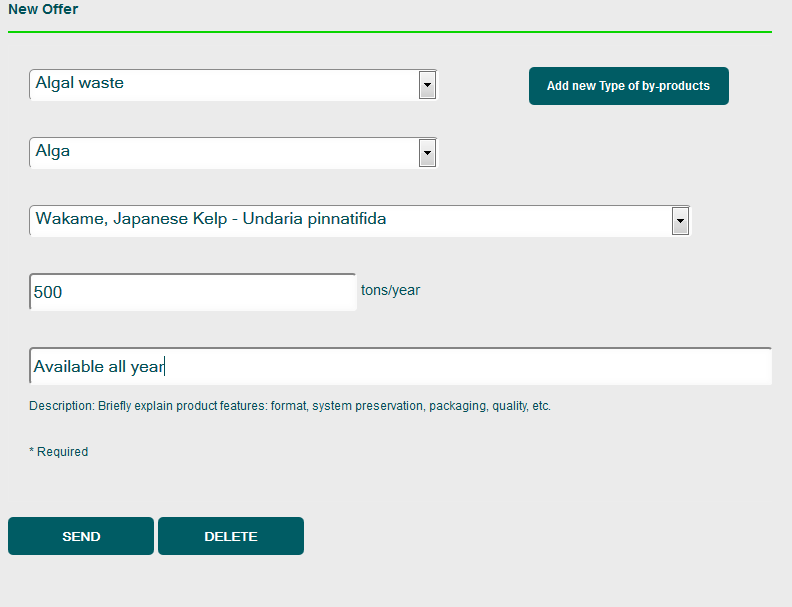 No campo espécie aparece o nome em inglês e ao seu lado o nome latino que lhe corresponde.