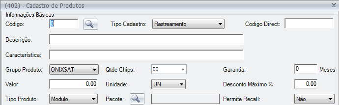 2 1 Comercial AirTime o (205) Cadastro de Plano de Comunicação. Adicionar a opção Quant. Sim Card (1) para poder exibir e alterar a informação da quantidade de SIM Cards que o plano irá suportar.