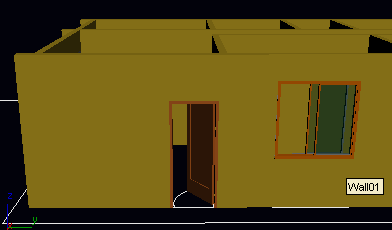 Ajustando a porta: 1. Abra o painel Modify enquanto a porta está selecionada. 2. Altere a largura, a altura, a espessura e os outros parâmetros da porta. 3. Clique no botão Quick Render novamente.