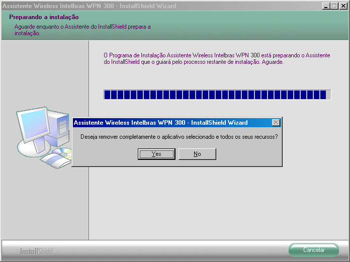 Desinstalação Para desinstalar o assistente e driver da placa na barra de sistema, clique em Iniciar>Programas>Intelbras>WPN 300>Remover o