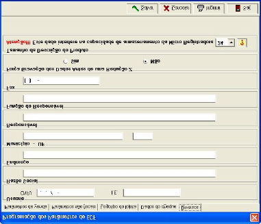 2.2.5. Dados diversos 1. Selecione o menu de Programação 2. Clique na segunda opção denominada, PARÂMETROS DO ECF. 3. Selecione a aba denominada Dados Diversos.