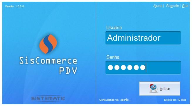 2.2. COMO ACESSAR O SISTEMA Siga as instruções a baixo: OBSERVAÇÃO: Ao inicializar o sistema pela primeira vez utilizar os seguintes usuário e senha: Usuário: Administrador Senha: 123 PASSO 1: