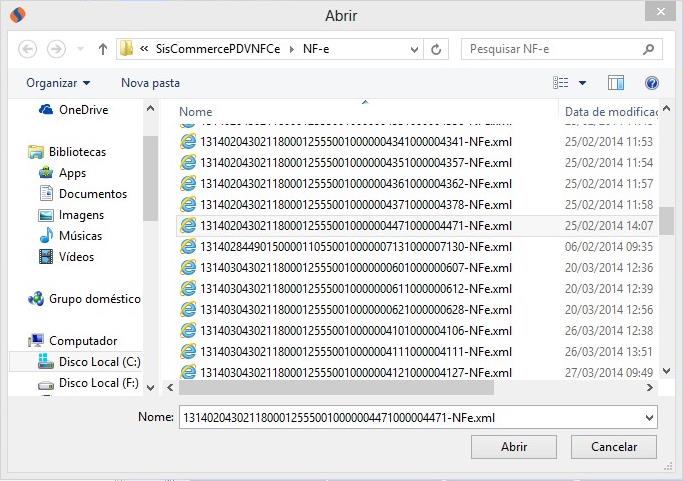 7.2. COMO REALIZAR UMA ENTRADA DE MERCADORIA A PARTIR DE UM ARQUIVO XML Siga as instruções a baixo: PASSO 1: Selecione e clique o botão de opção Importar XML [F2].