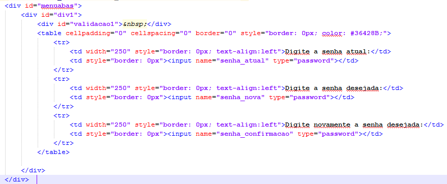 39 Figura 4.6: Exemplo de trecho de código HTML utilizado na aplicação. associado.