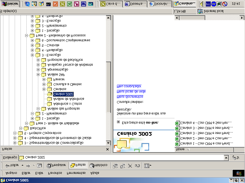 134 Figura 27 Estrutura de controle de um projeto padrão da Unimed BH. Fonte: Servidor da Unimed BH, 2003.