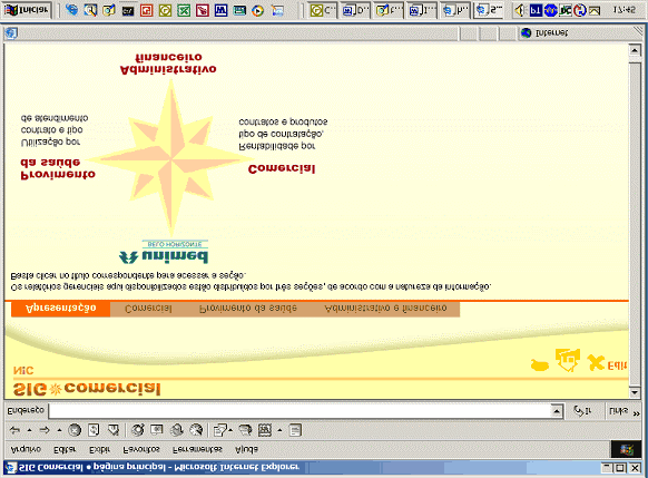 160 Figura 33 Portal corporativo Unimed BH: ambiente do sistema de informações gerencias. Fonte: Documentos eletrônicos internos da Unimed BH, 2003.