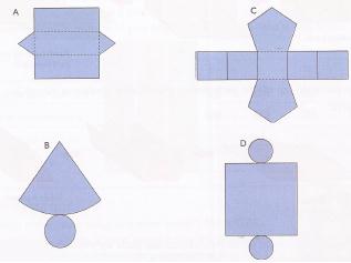 a) K b) P c) W d) Z D2 Identificar propriedades comuns e diferenças entre poliedros e corpos