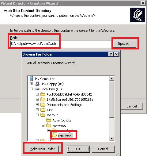 Configuração do MS-IIS 6 para a aplicação A configuração do MS-IIS consiste em criar uma pasta virtual para cada aplicação em questão, observando as seguintes variações: Aplicação Diretório Virtual